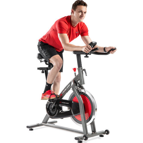 Indoor-Cycling-Fahrrad, 4-fach verstellbarer Lenker und Sitz, LCD-Monitor 