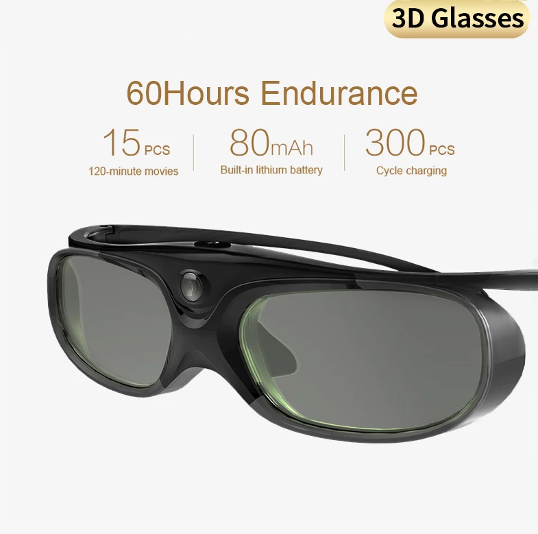 DLP-Link Active Shutter 3D-Brille, wiederaufladbares LCD-3D-Glas