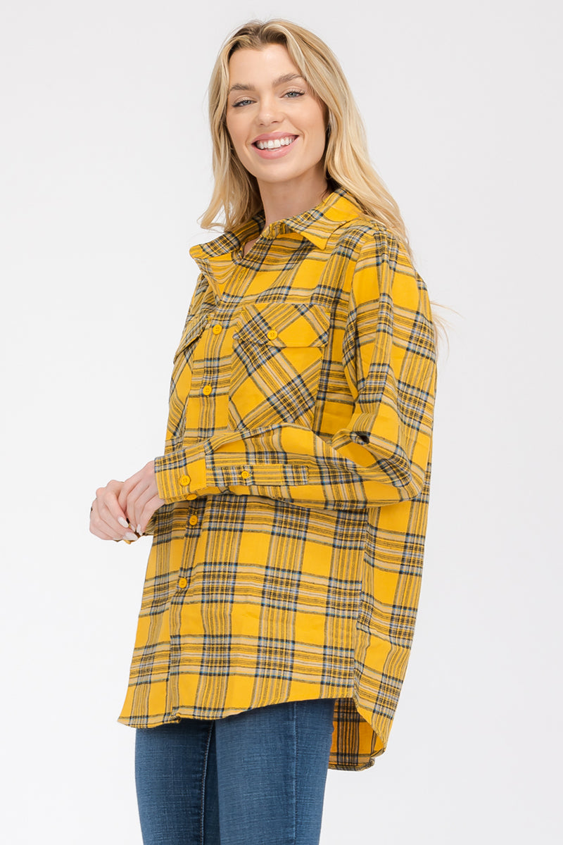 Oversize Boyfriend Plaid Checkered Flannel