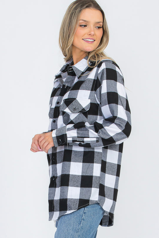 Oversize Boyfriend Plaid Checkered Flannel