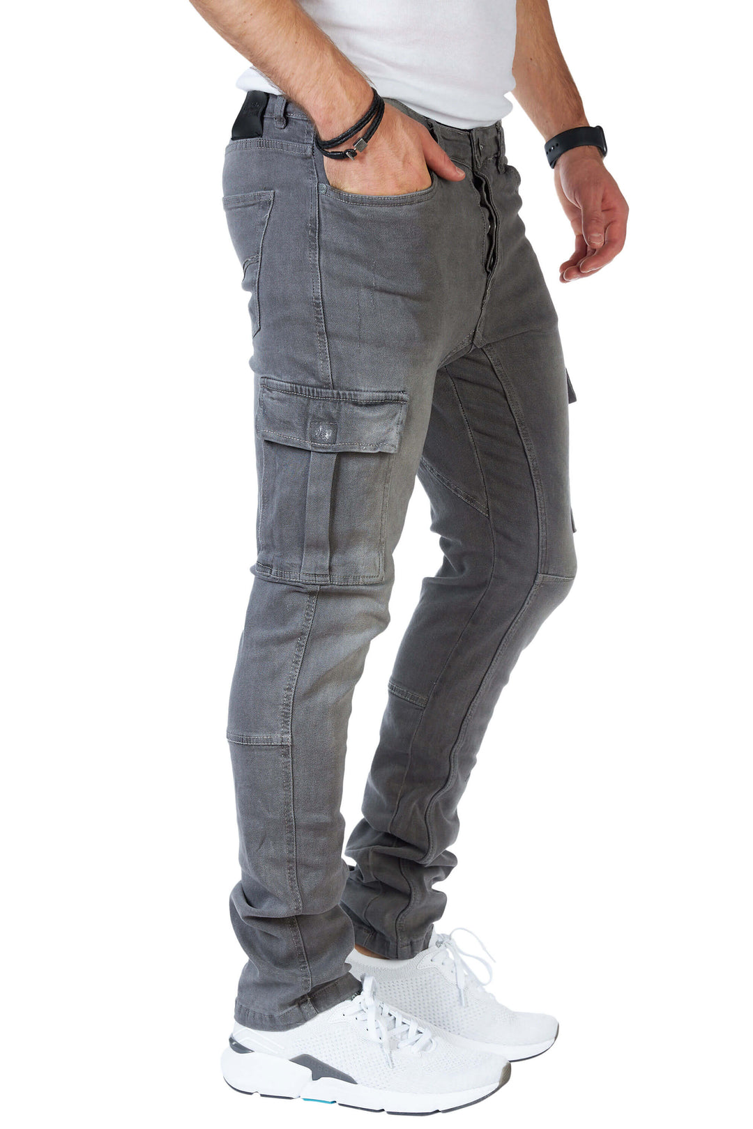 8003 - STYLEKO Cargo Jeans Hose Gürtelschlaufen 