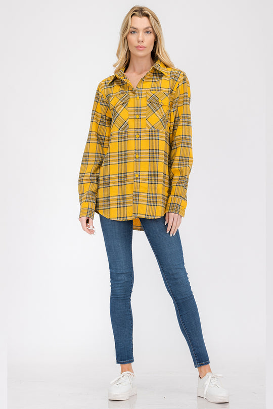 Oversize Boyfriend Plaid Checkered Flannel