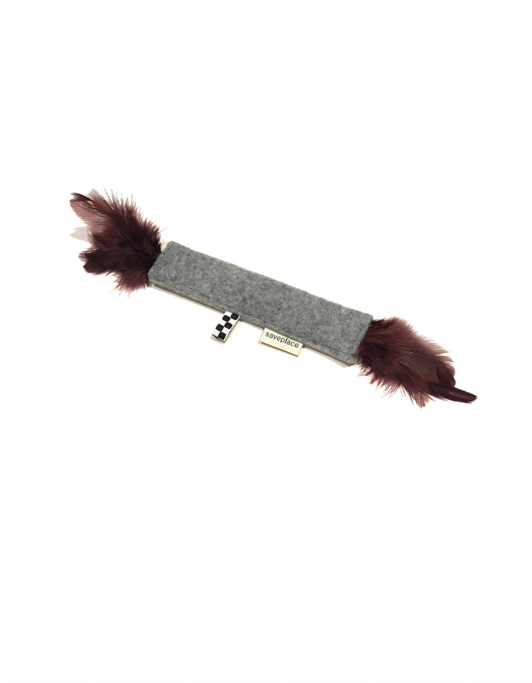 PLAYING SOLO Saveplace® wool cat toy with feathers (many colors)