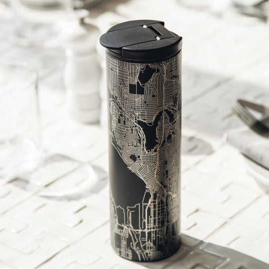 Durango - Colorado Engraved Map Tumbler in Matte Black