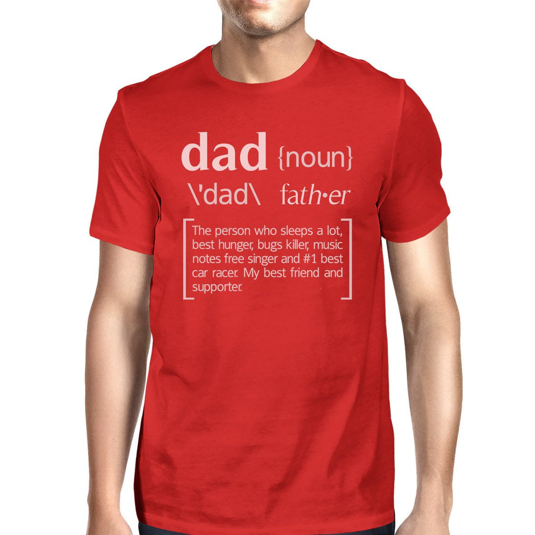 Dad Noun Mens Red Graphic Tee Einzigartiger Vatertag