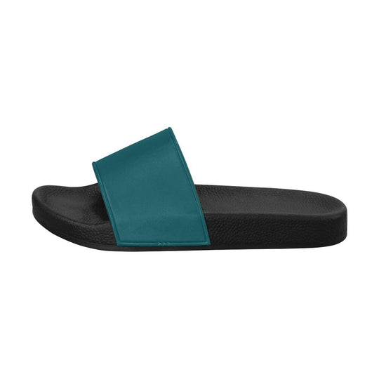 Womens Slides, Flip Flop Sandals, Forest Green