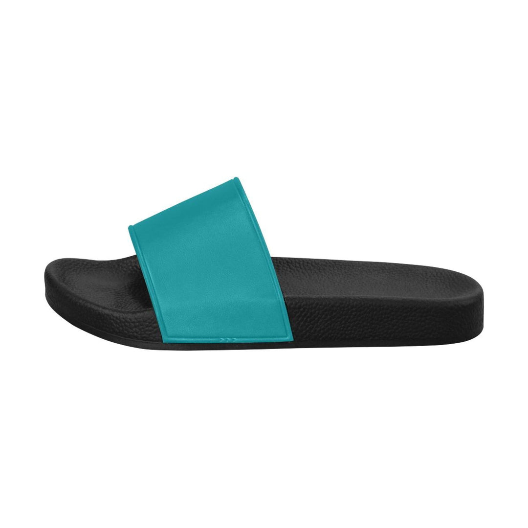 Damen-Slides, Flip-Flop-Sandalen, Blaugrün