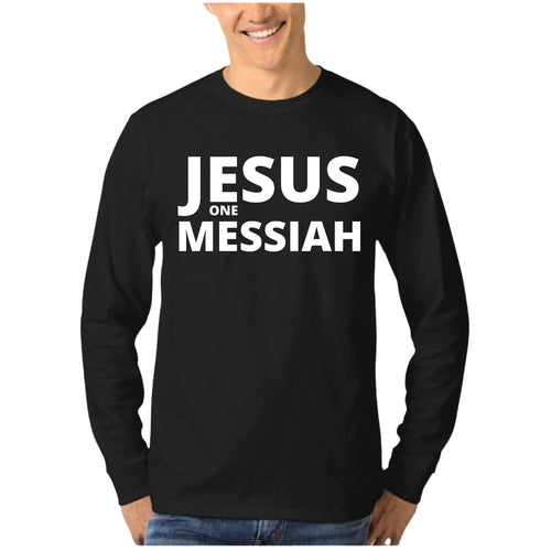 Herren Langarm-T-Shirt Jesus, ein Messias, christliche Inspiration