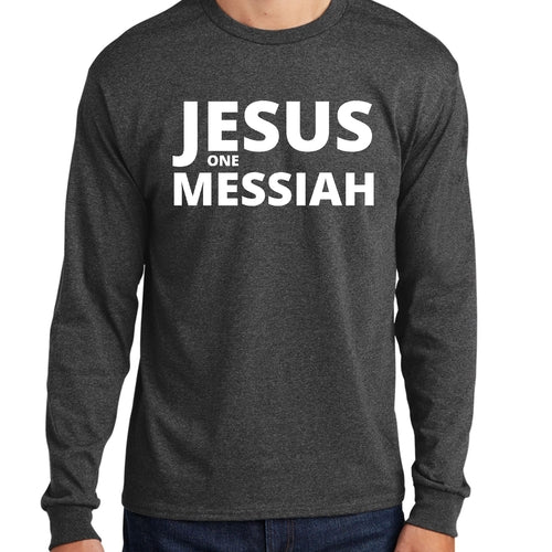 Camiseta de manga larga para hombre Jesús un Mesías, inspiración cristiana