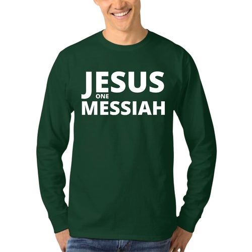 Herren Langarm-T-Shirt Jesus, ein Messias, christliche Inspiration