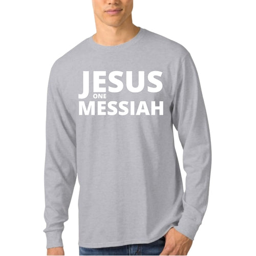 Camiseta de manga larga para hombre Jesús un Mesías, inspiración cristiana