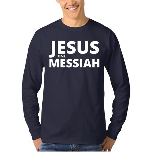 Herren Langarm-T-Shirt Jesus, ein Messias, christliche Inspiration