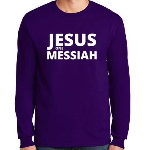 Camiseta de manga larga para hombre Jesús un Mesías, inspiración cristiana