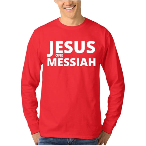 Camiseta de manga larga para hombre Jesús un Mesías, inspiración cristiana