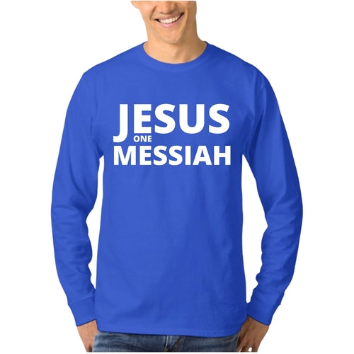 Camiseta de manga larga para hombre Jesús un Mesías, inspiración cristiana