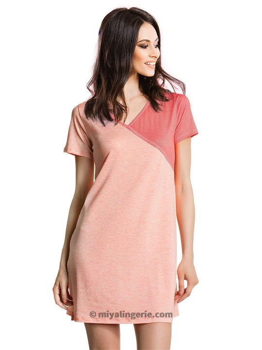 Vestido camiseta midi rosado