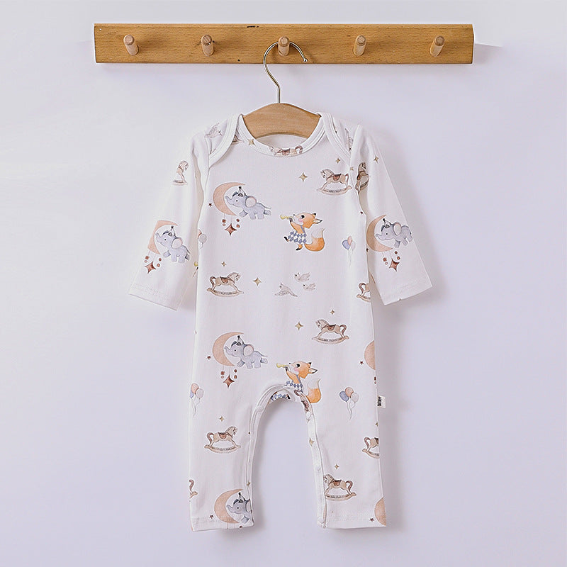 Cartoon Pattern Soft Cotton Sleeper Romper