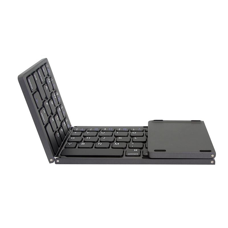 Tragbare, dreifach zusammenklappbare Bluetooth-Tastatur, kabellos, Mini, faltbar