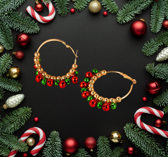 Christmas Jingle Hoop Earrings