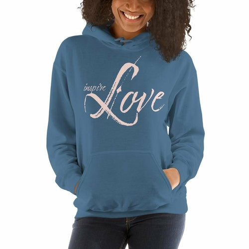 Womens Hoodie - Pullover Hooded Sweatshirt - Graphic/inspire Love