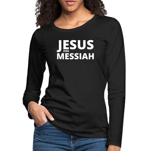 Camiseta de manga larga para mujer Jesús Un Mesías, Inspiración Cristiana