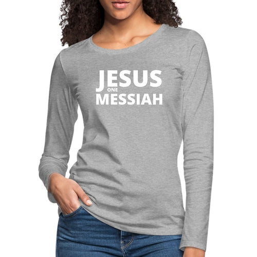 Damen Langarm-T-Shirt Jesus, ein Messias, christliche Inspiration